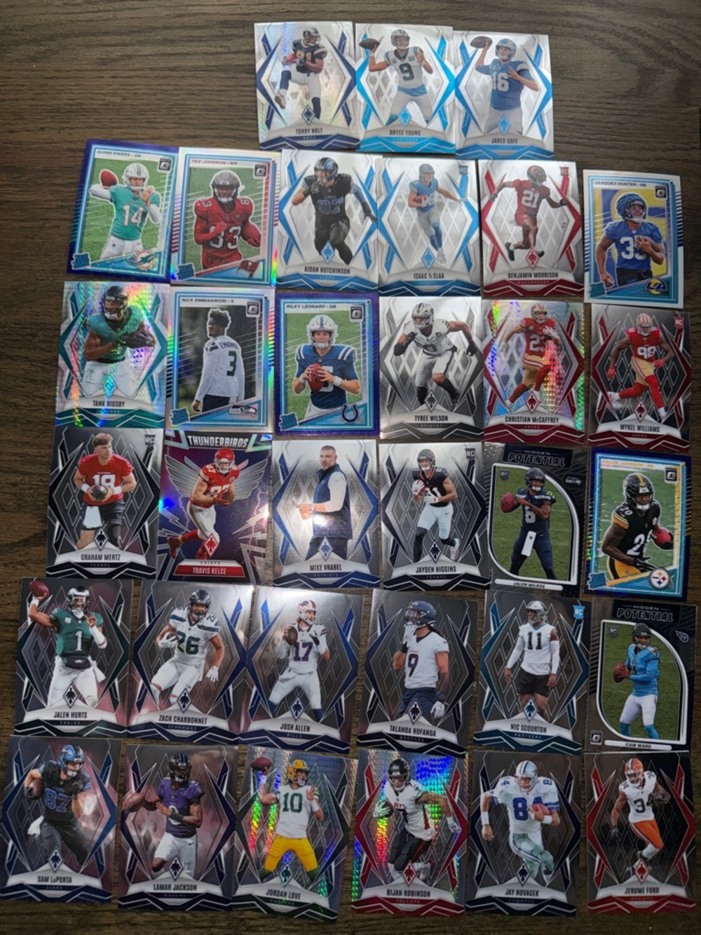 33. Sports Trading Card Collection - Assorted Football Player Cards, Multi-Color